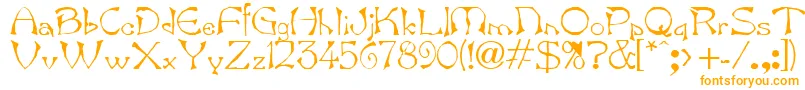 Bard.Kz Font – Orange Fonts on White Background
