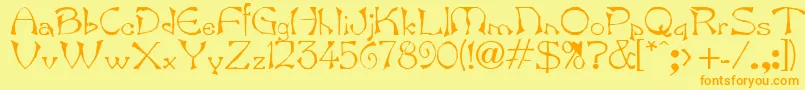 Шрифт Bard.Kz – оранжевые шрифты на жёлтом фоне