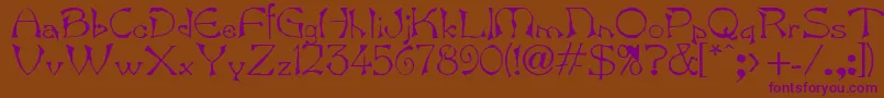 Bard.Kz-fontti – violetit fontit ruskealla taustalla