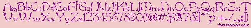 Bard.Kz Font – Purple Fonts on Pink Background