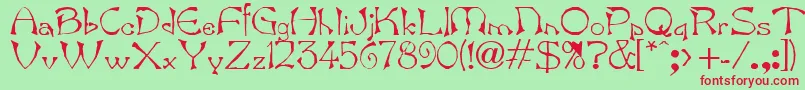 Bard.Kz Font – Red Fonts on Green Background