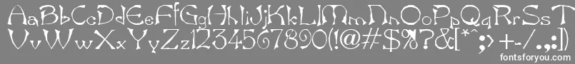 フォントBard.Kz – 灰色の背景に白い文字