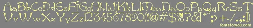 Bard.Kz Font – Yellow Fonts on Gray Background