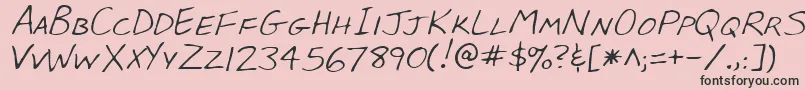 LeeRegular Font – Black Fonts on Pink Background