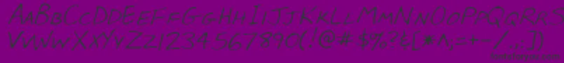 LeeRegular Font – Black Fonts on Purple Background