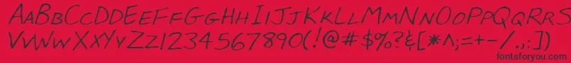 LeeRegular Font – Black Fonts on Red Background