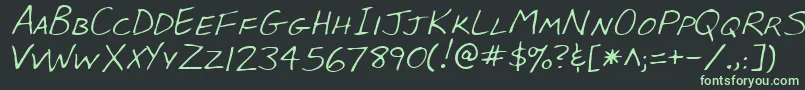 LeeRegular Font – Green Fonts on Black Background