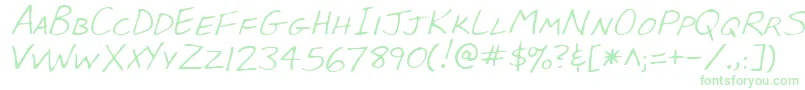 LeeRegular Font – Green Fonts on White Background