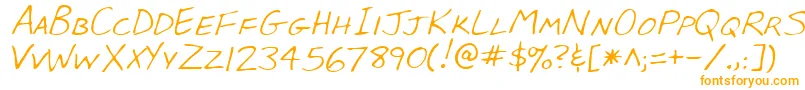 LeeRegular Font – Orange Fonts on White Background