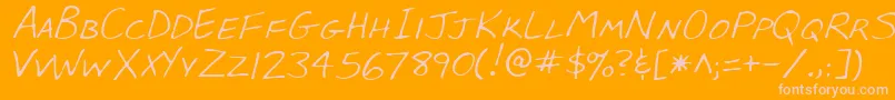 LeeRegular Font – Pink Fonts on Orange Background