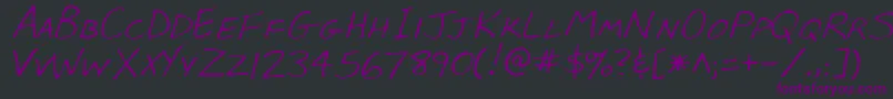 LeeRegular Font – Purple Fonts on Black Background