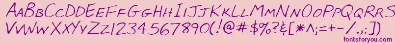 LeeRegular Font – Purple Fonts on Pink Background
