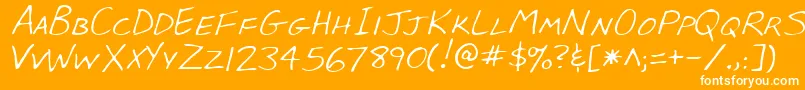 LeeRegular Font – White Fonts on Orange Background