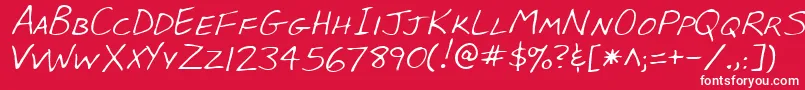 LeeRegular Font – White Fonts on Red Background