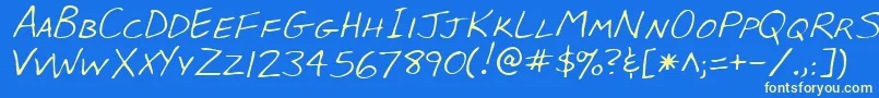 LeeRegular Font – Yellow Fonts on Blue Background