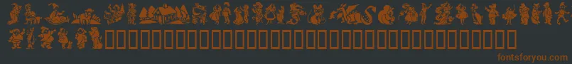 GeStorybookTales Font – Brown Fonts on Black Background