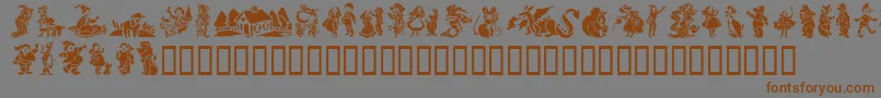 GeStorybookTales Font – Brown Fonts on Gray Background