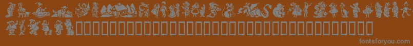 GeStorybookTales Font – Gray Fonts on Brown Background