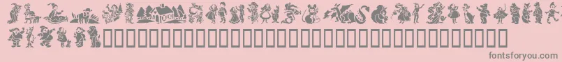 fuente GeStorybookTales – Fuentes Grises Sobre Fondo Rosa