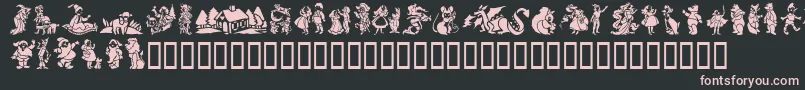 GeStorybookTales Font – Pink Fonts on Black Background