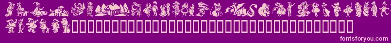 GeStorybookTales Font – Pink Fonts on Purple Background