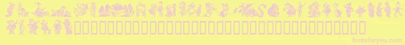 GeStorybookTales Font – Pink Fonts on Yellow Background