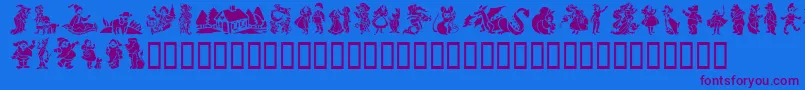 GeStorybookTales Font – Purple Fonts on Blue Background