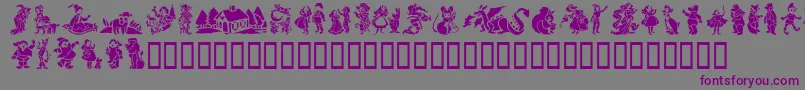 GeStorybookTales Font – Purple Fonts on Gray Background