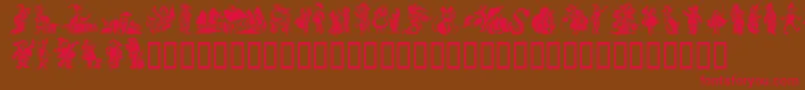 GeStorybookTales Font – Red Fonts on Brown Background