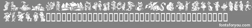 GeStorybookTales Font – White Fonts on Gray Background