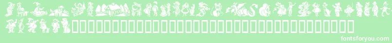 GeStorybookTales Font – White Fonts on Green Background