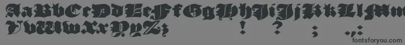 フォントJmhMorenetaDivine – 黒い文字の灰色の背景