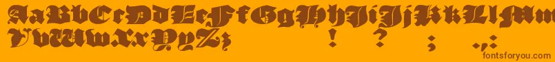 JmhMorenetaDivine Font – Brown Fonts on Orange Background