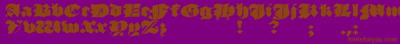 JmhMorenetaDivine Font – Brown Fonts on Purple Background