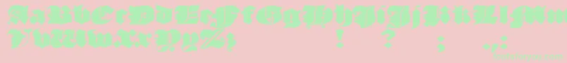 JmhMorenetaDivine Font – Green Fonts on Pink Background