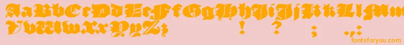 JmhMorenetaDivine Font – Orange Fonts on Pink Background