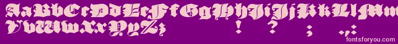 JmhMorenetaDivine Font – Pink Fonts on Purple Background