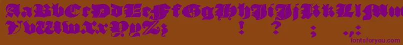 JmhMorenetaDivine Font – Purple Fonts on Brown Background