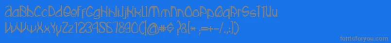 More about Rustika Font Rustika Font – Gray Fonts on Blue Background