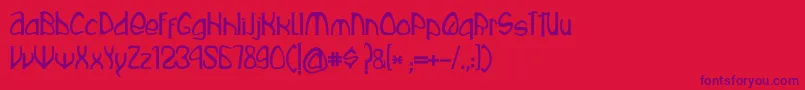 Rustika Font – Purple Fonts on Red Background