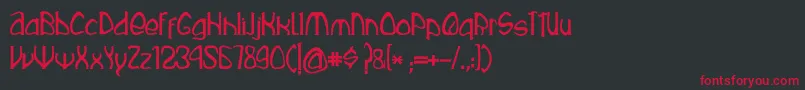 Rustika Font – Red Fonts on Black Background
