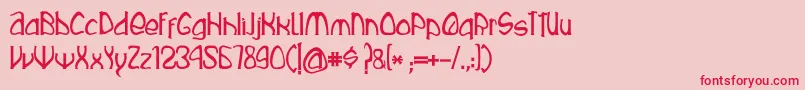 Rustika Font – Red Fonts on Pink Background