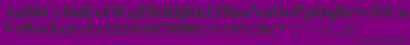 BediniBold Font – Black Fonts on Purple Background