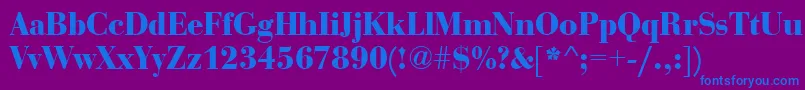 BediniBold Font – Blue Fonts on Purple Background