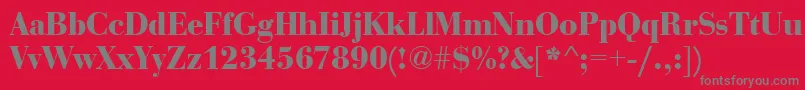 BediniBold Font – Gray Fonts on Red Background