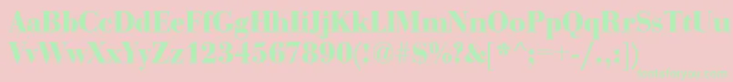 BediniBold-Schriftart – Grüne Schriften auf rosa Hintergrund