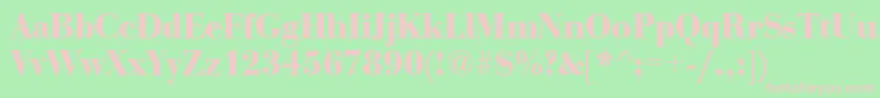 BediniBold Font – Pink Fonts on Green Background