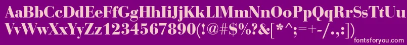 BediniBold Font – Pink Fonts on Purple Background