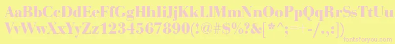 BediniBold Font – Pink Fonts on Yellow Background