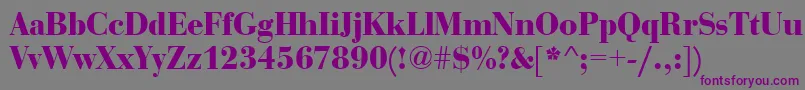 BediniBold Font – Purple Fonts on Gray Background
